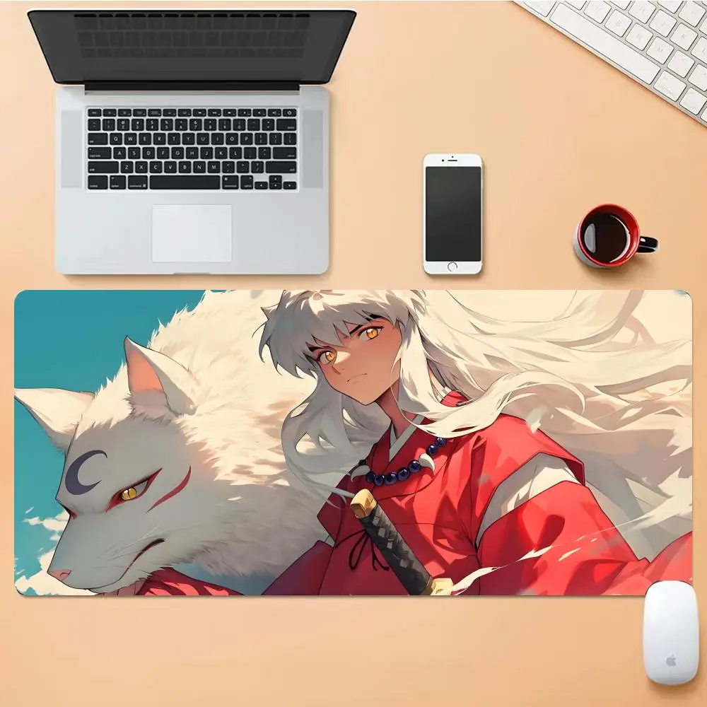 

Classic Anime I-Inuyasha Mouse Pad Desk Mouse Pad Cute HD Desk Pad Extended Gaming Keyboard Mats Large XXL Gamer Mousepad 90x40