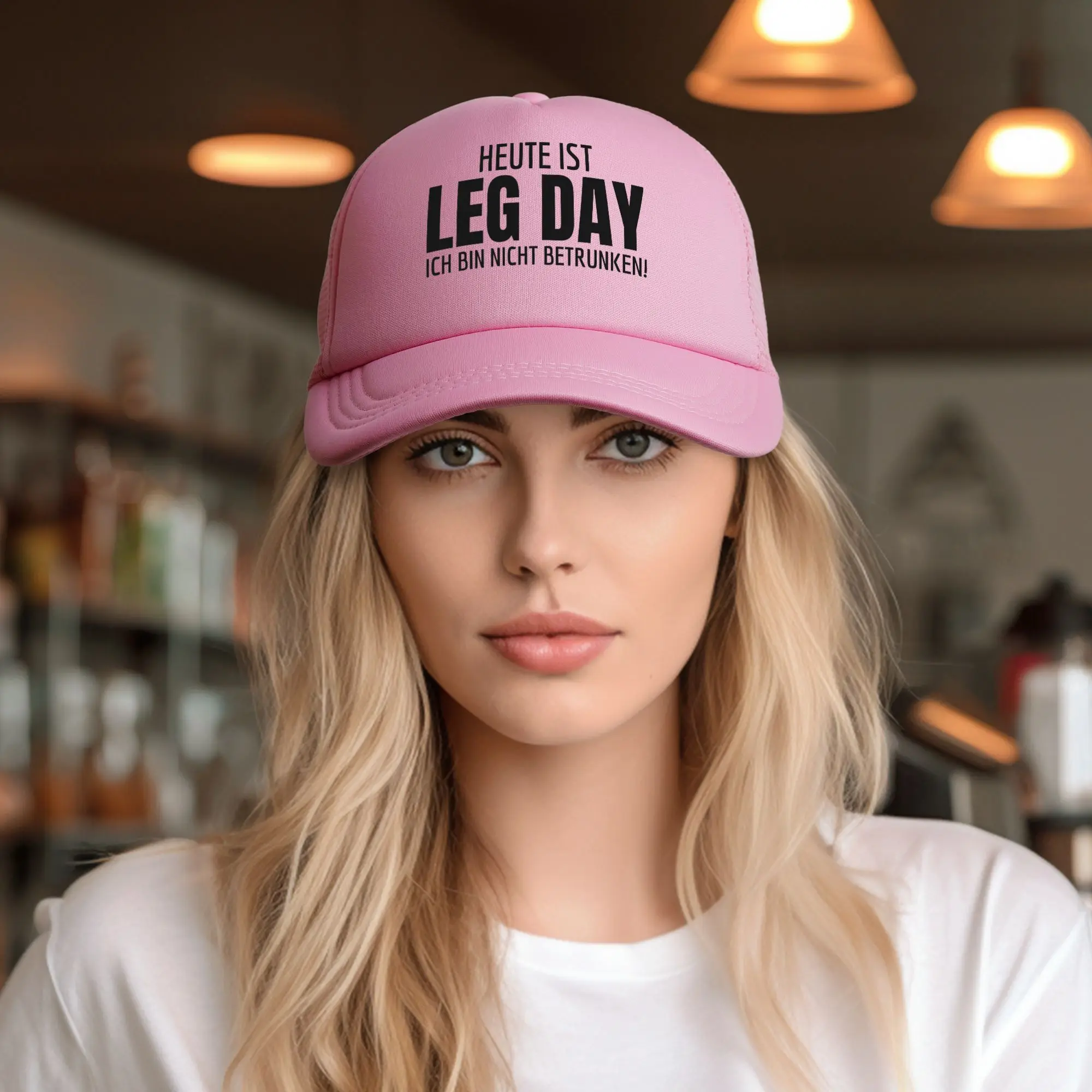 Adult Funny Leg Day Sayings   Trucker Hats Mesh Baseball Caps Snapback Caps  Hat Sun Caps Adjustable Racing Cap Washable