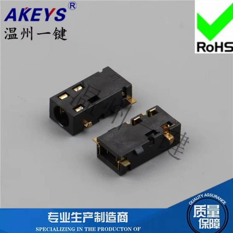 

10pcs PJ-3027A socket 3.5 headphone socket 6-pin patch no fixed foot sink no head bent forward and flat back