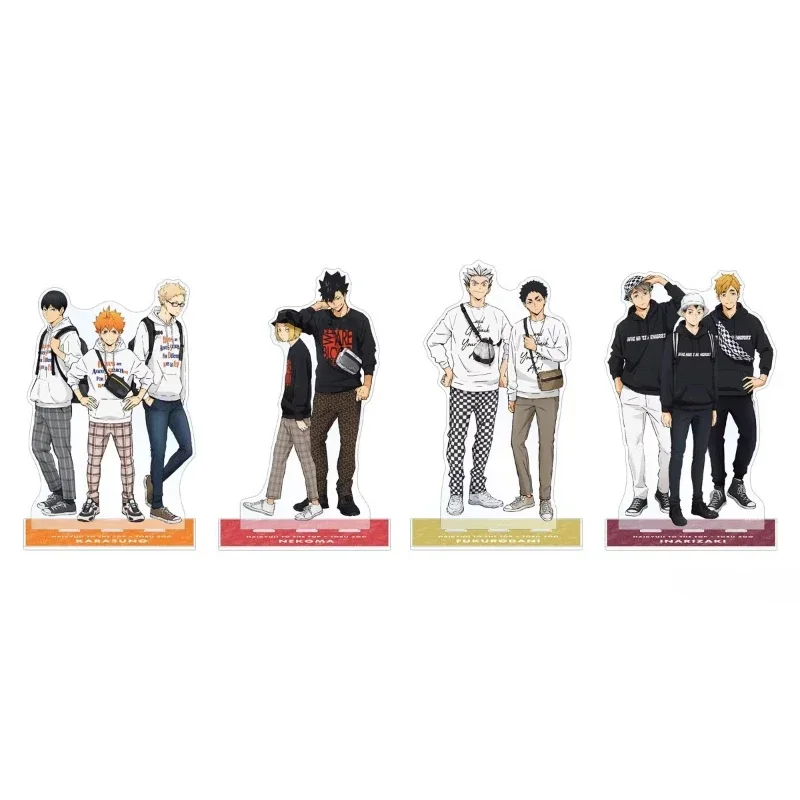 Haikyuu!! Game Karasuno Nekoma Inarizaki Fukurodani Acrylic Stand Doll Anime Shoyo Hinata Figure Model Plate