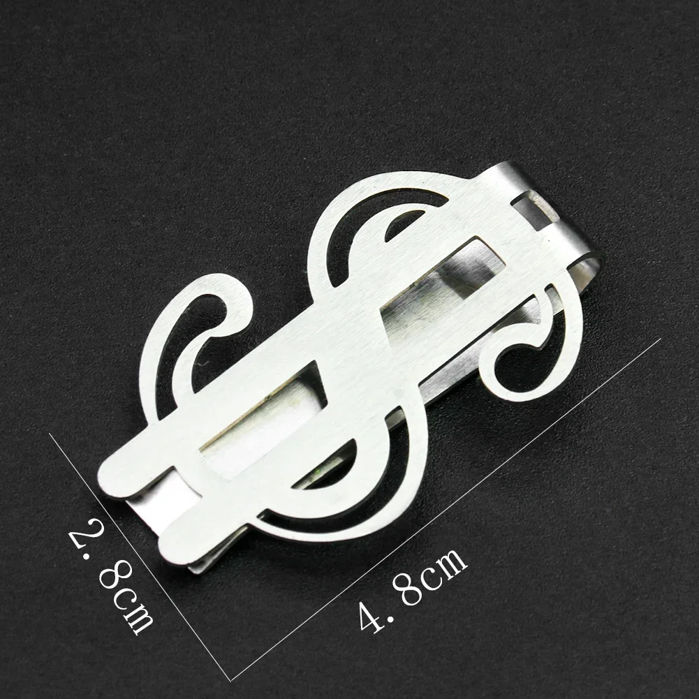 Stainless Steel Portable Min Dollar Sign Metal Clips Bills Cash Paper Folders Changes Money Bill Clip Card Clip Document Funny