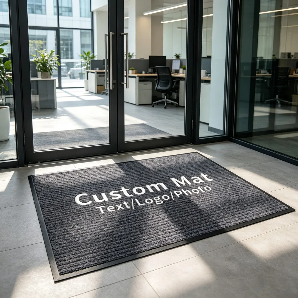 Custom Rug Personalized Business Mats Entrance Doormat Anti-Slip Water Absorbent Carpet Customization Branding Logo Mat