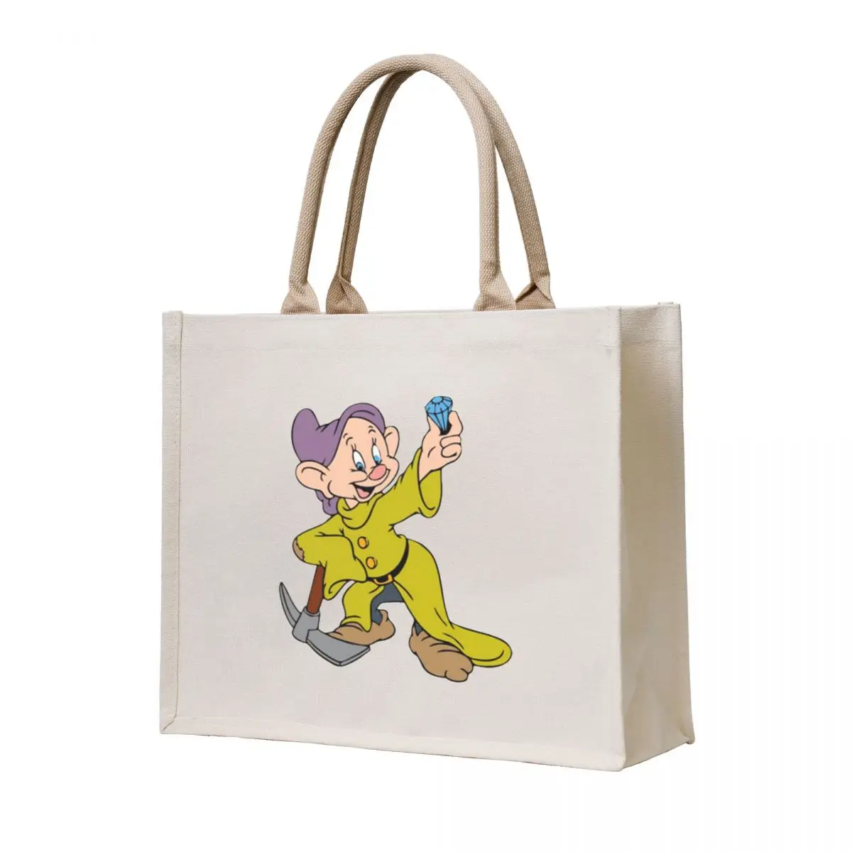 

Dopey Snow White Dwarf Dopey Seven Tote Bag Women's shopper bag canvas tote hand bag ladies tote custom
