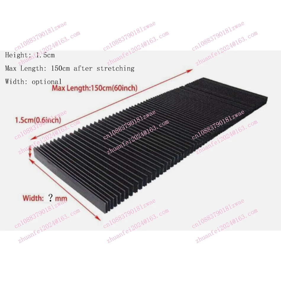 1pc CNC Engraver Machine Protector Flat Accordion Bellow Way Cover High Flexible