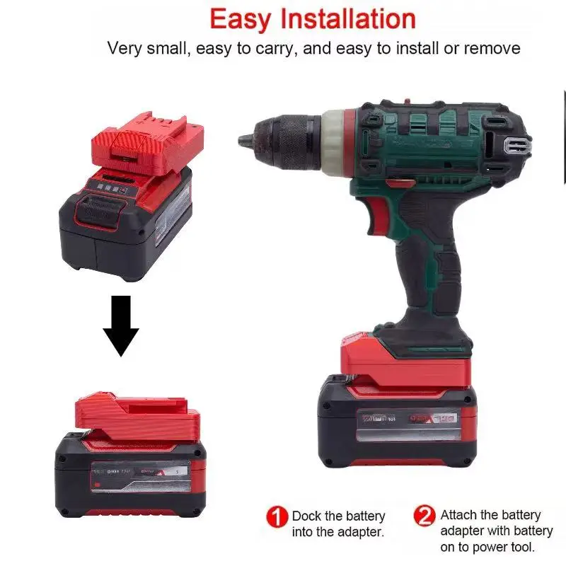 Batteries Converter Adapter For Einhell  Ozito18v Lithium Ion Convert To Lidl Parkside X20v Tools(without battery and tools)