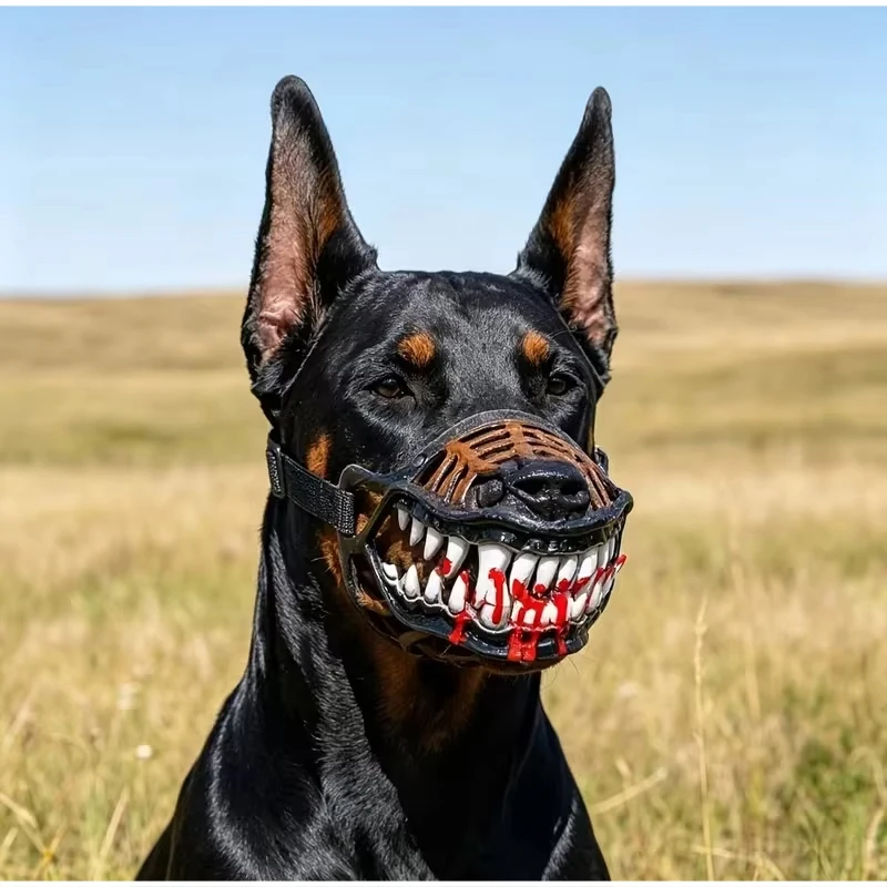 Hundemaulkorb-Maske Halloween Cosplay Haustier-Mundschutz Lustiger Kreativer Tier-Mundschutz Dekoratives Accessoire für Kleine, Mittlere und Große Hunde – Detail 16
