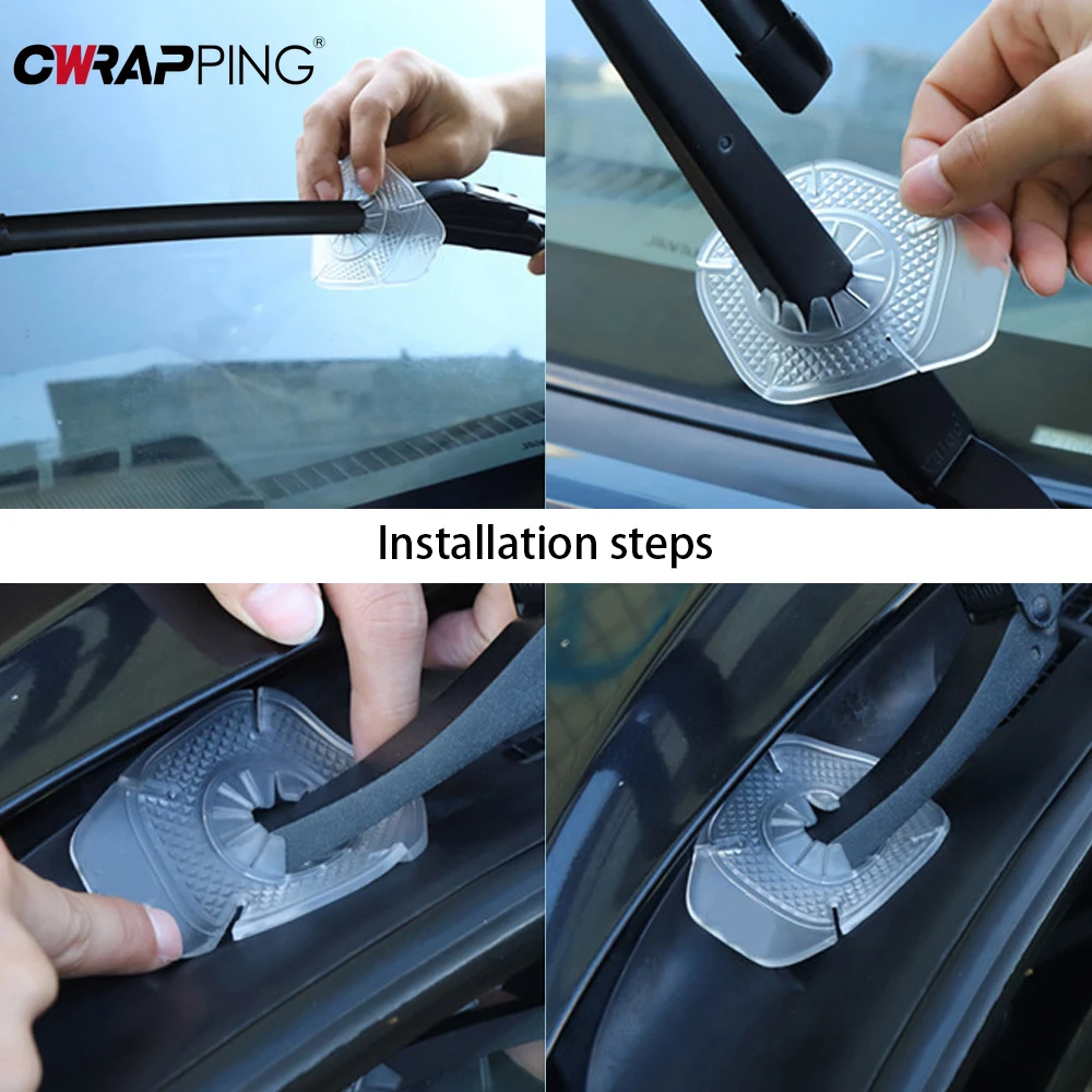 Car Wiper Arm Bottom Hole Protective 2pcs Dustproof Sleeve Leaves Debris Prevention Cover for Car Windshield Wipers Accessories