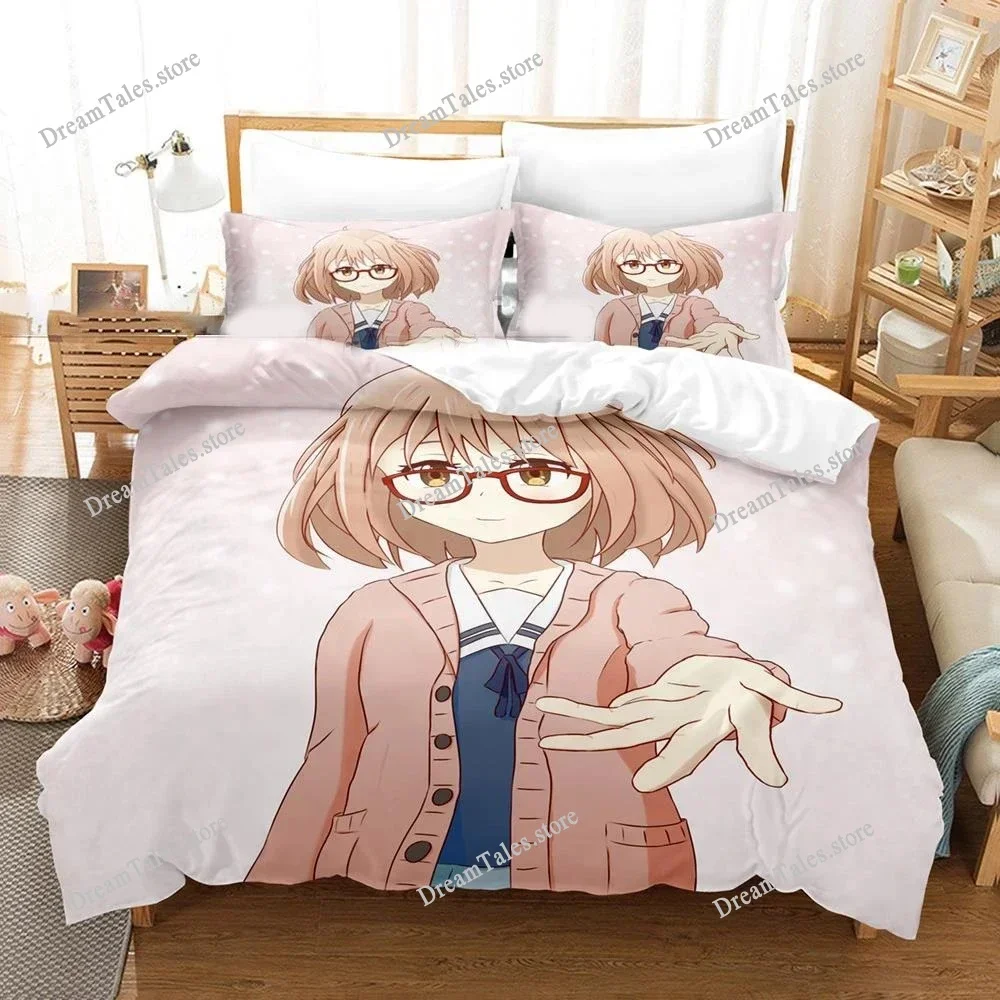 Beyond The Boundary Mirai Kuriyama Cartoon Poster Sheets Quilt Covers Bedding Dormitory Sheets Bedding Set Soft Warm Bedding Set