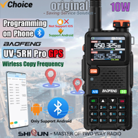 Baofeng UV-5RH Pro GPS Walkie Talkie Upgrade of UV-5RM Bluetooth APP Programming Long Range Multi Band TypeC FM Alarm NOAA Radio