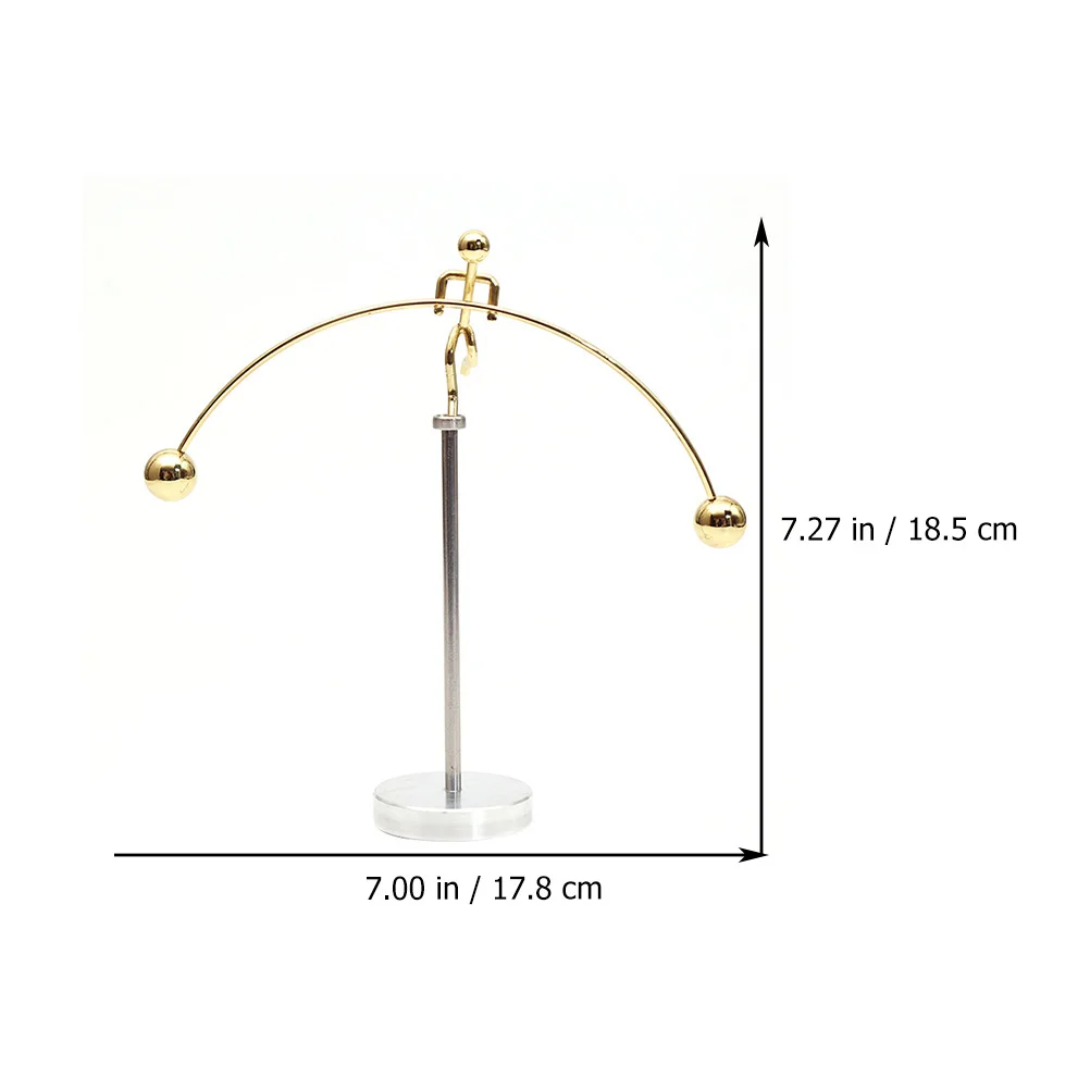 

Iron Decoration Tumbler One legged Man Balance Ball Weightlifting Desktop nament Home Office Adornment Plastic Craft