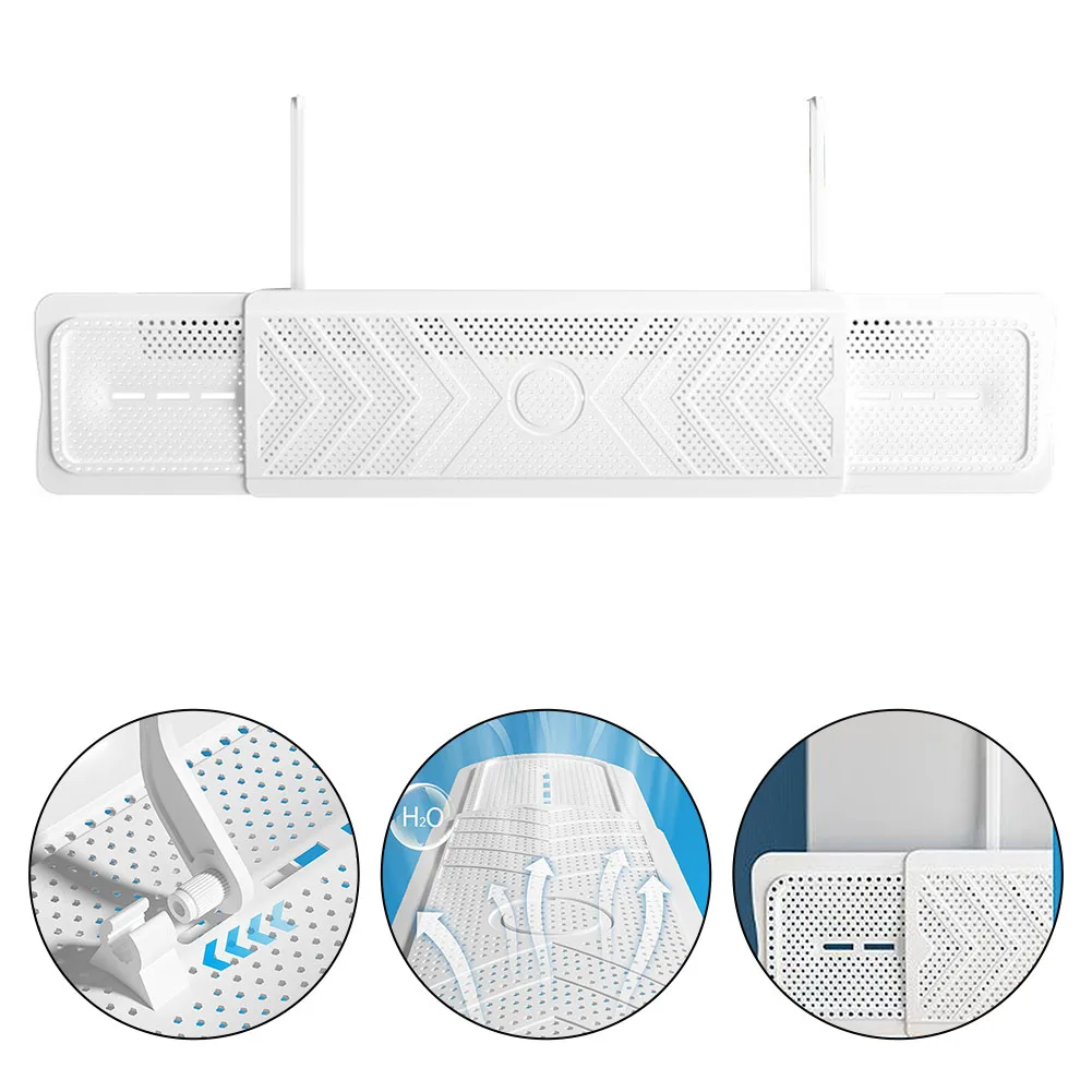 Anti-direct Blow Windproof Baffle Exhaust Baffle PP White Windbreak Dust Cover Adjustable Angle Air Conditioning Baffle