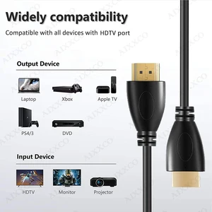 AIXXCO-CABO HDMI GOLD BADEN, 1,4, 1080p, 3D-Videokabel für HDTV, Teiler, Schalter, 1 m, 2m, 3 m, 5m, 10 m, 15m 6 Hauptverkauf HDMI -Kabel 10 m - №2