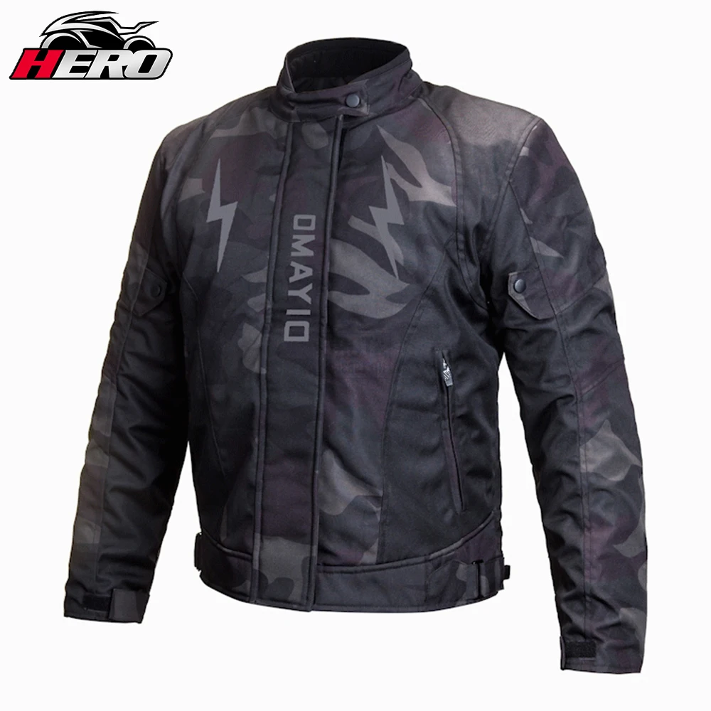 Waterproof Motorcycle Jacket Four Seasons Riding Motorcycle Protective Suit Men Motorcycle Jacket Long Pants Camouflage