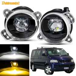 2 X LED Fog Light Assembly For Volkswagen VW Multivan T5 2003-2009 30W 9006 Car Front Bumper Canbus Lens Fog Driving Lamp 8000LM