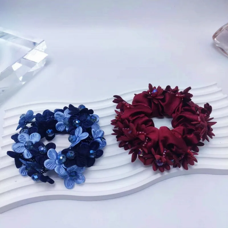 Large Intestine Hair Band High-Grade Hair Accessories Headdress Flower Korean Fashion  Women's Hair Rope  Резинки Для Волос