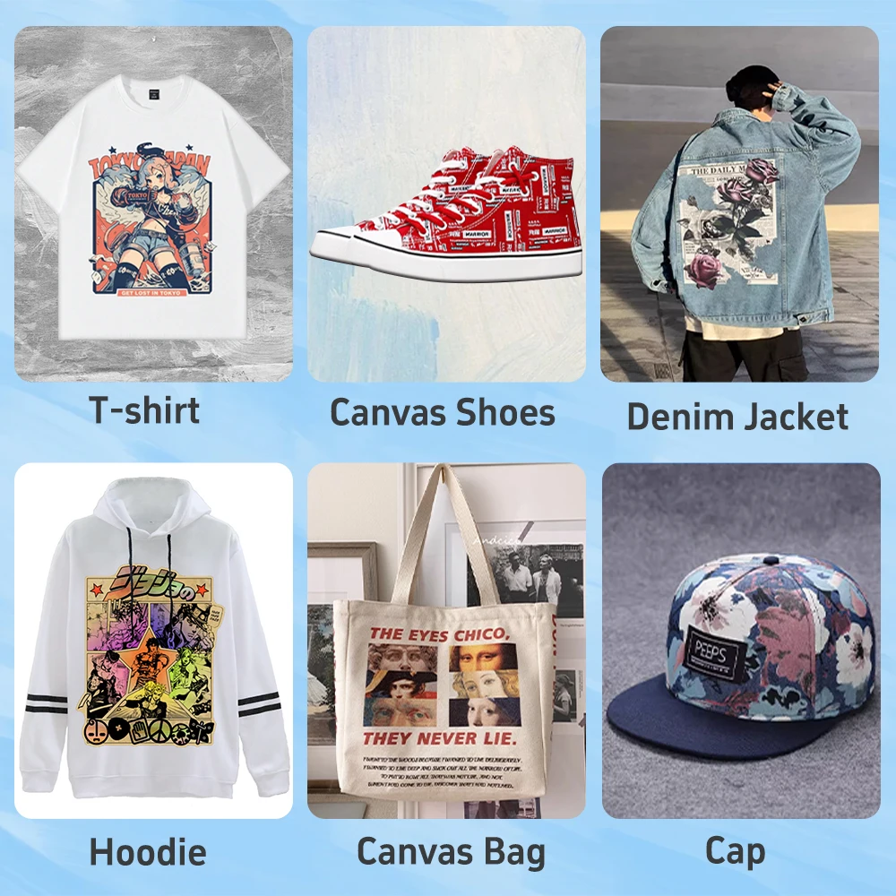 위너젯 33cm*100M 롤 PET 필름 단면 및 양면 DTF 필름 프린팅 직접 전사용 에프슨 L1800 I3200 XP600