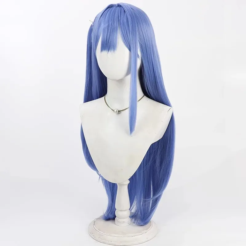 2025 11 juego NIKKE: la diosa de la victoria pelo sintético Arcana Cosplay peluca 80 cm de largo pelucas de cola de caballo azul