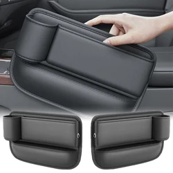 1/2pcs Multifunction Seat Gap Storage Bag for Car Seat Gap Filler with Cup Holder PU Leather Car Interior Crevice Organizers Box