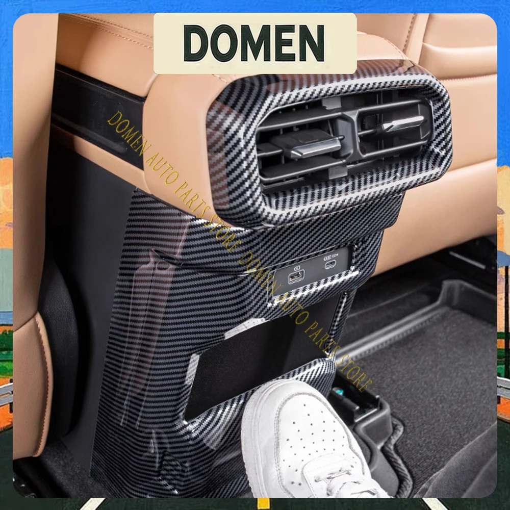 DOMEN For Chery Jetour Traveler T2 Carbon Fiber Pattern Color Interior Sticker Gear Shift Center Console Modified Parts ABS Mate