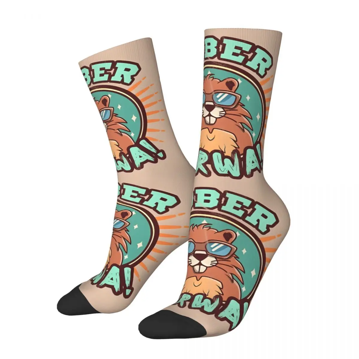 Bobr Kurwa Kawaii Socks School Cartoon Pattern Socks