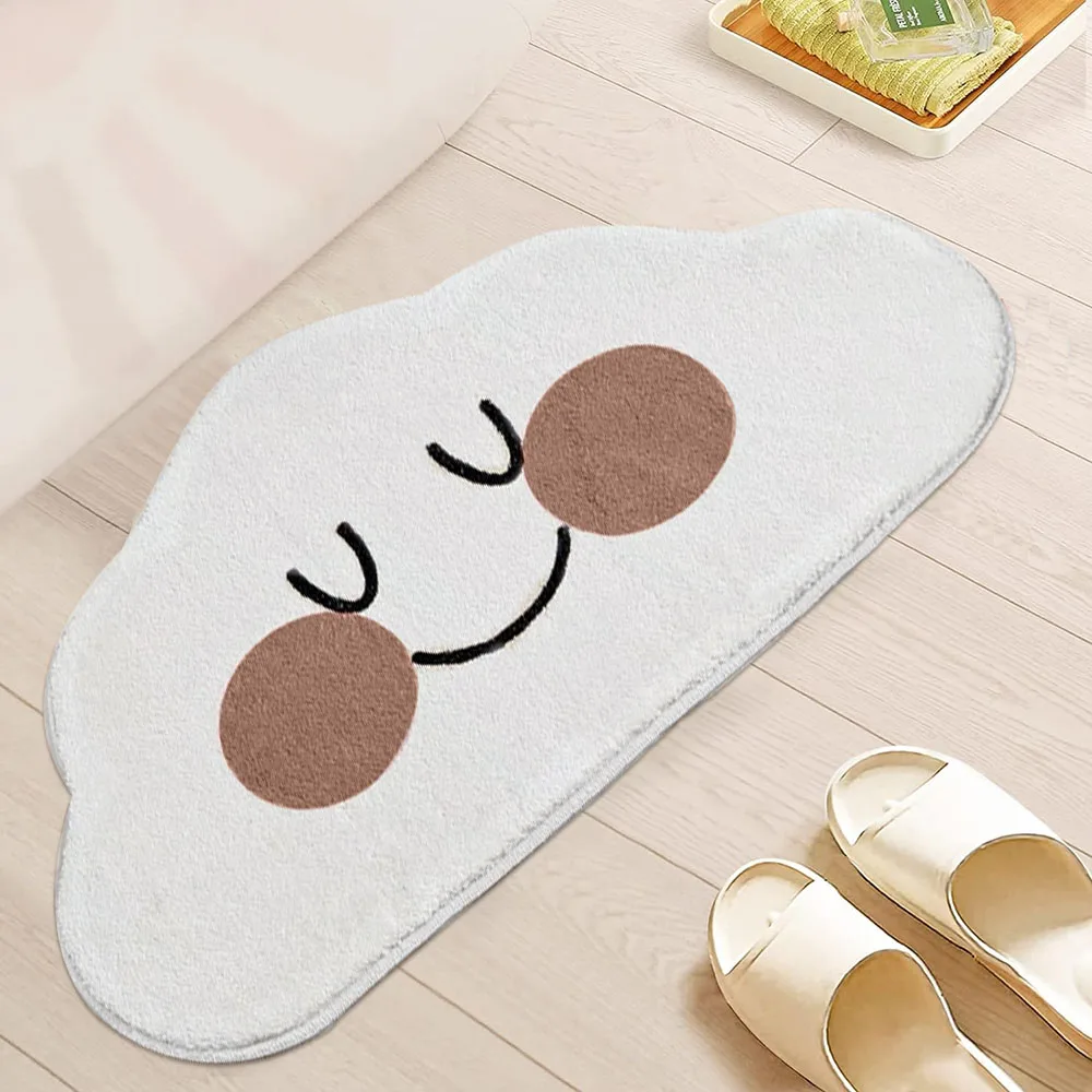 1PC cloud imitation cashmere, interesting profiled bathroom anti-skid absorbent footpad home into the mat, can wash home decorat