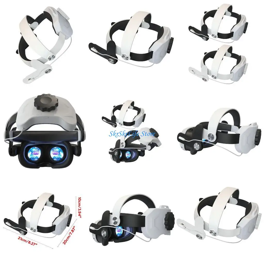 

E65E Adjustable Head Strap for 3 Gaming Improve Comfort and Stability Headband with Built in 6000mAh Battery Better Fit