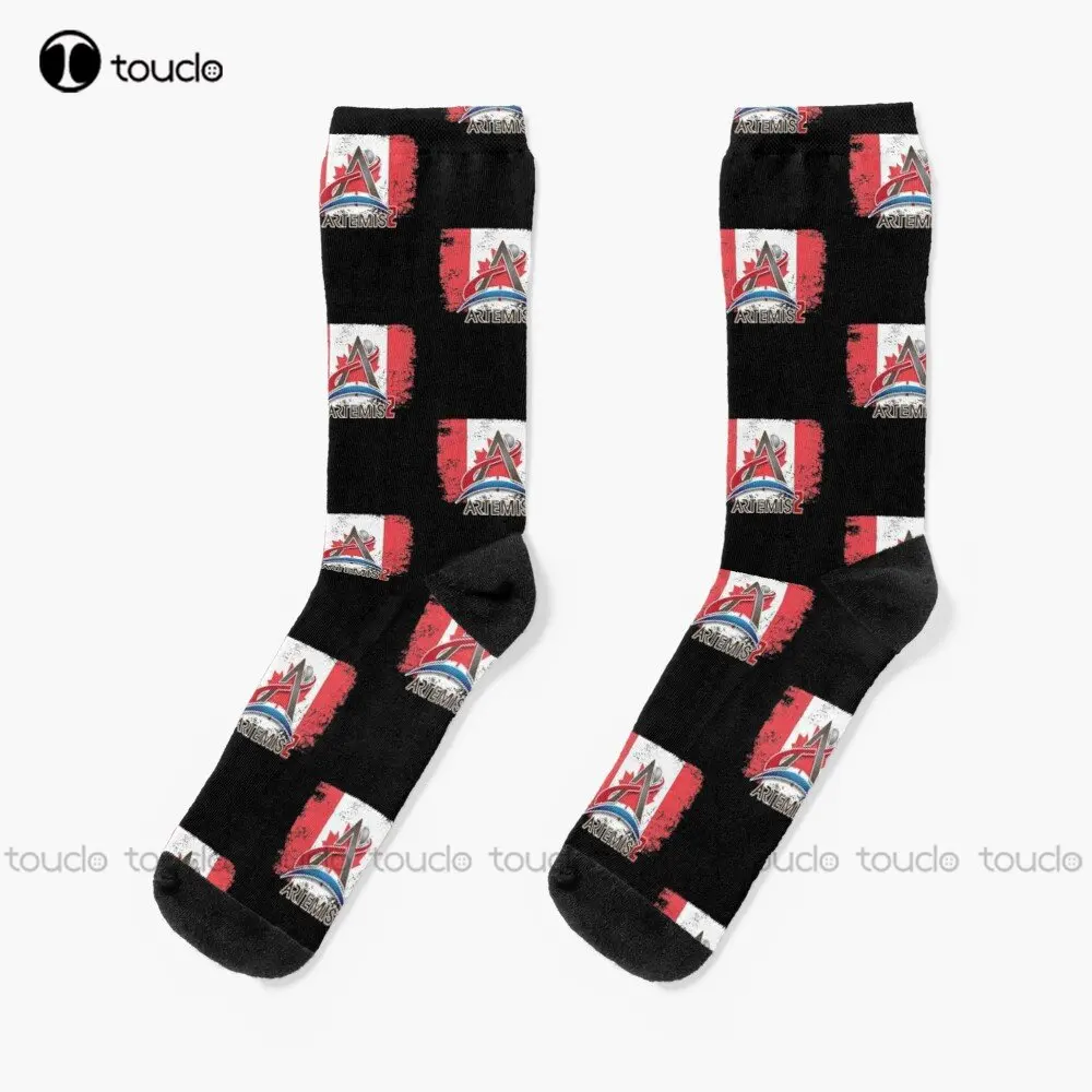 Artemis Mission 2 Canadian Astronaut Patch ( The Original Design !! ) Socks Dance Socks 360° Digital Printing Streetwear Funny