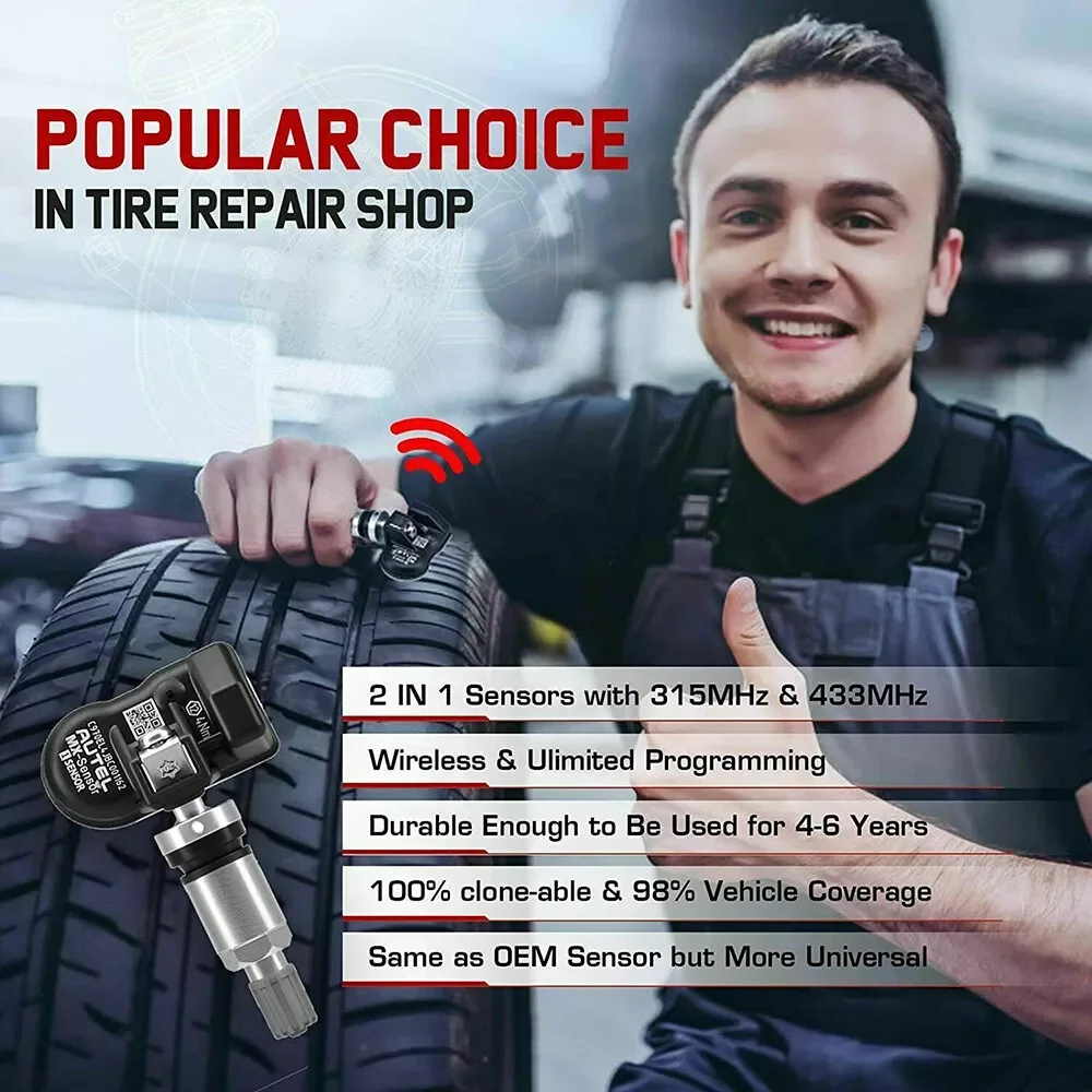 أداة عالمية لبرمجة الإطارات من Autel ، دعم مستشعر MX ، قبول MHZ ، تشخيص MHZ ، TPMS