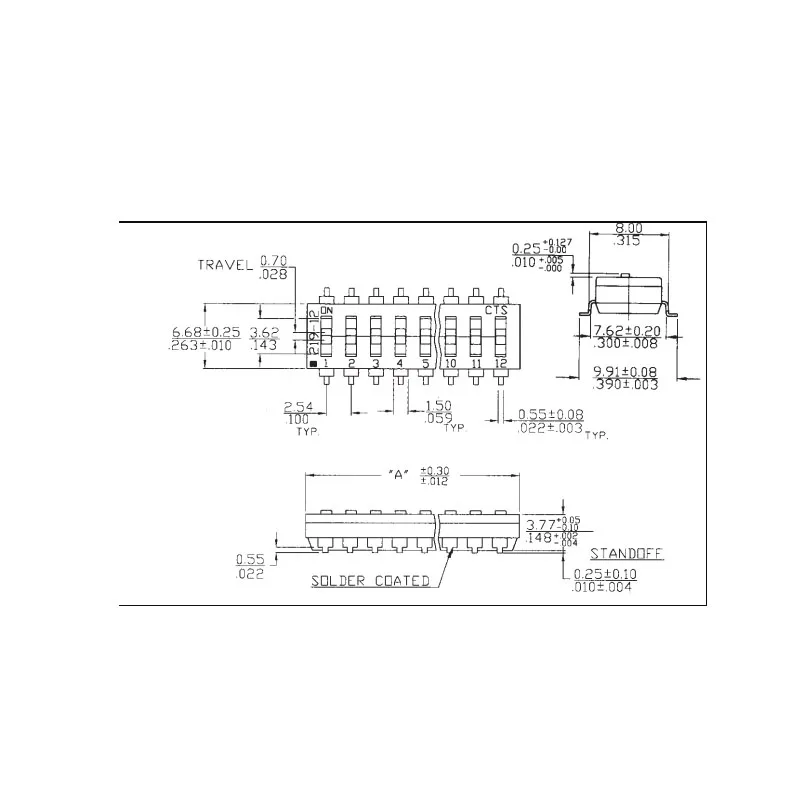 مفتاح تراجع 209-6LPST ، 6 مواقع ، نوع زر ، تدفق ، من من من من من الخارج ، مباشر CT ، كود 6 P ، مستورد ، 1 قطعة