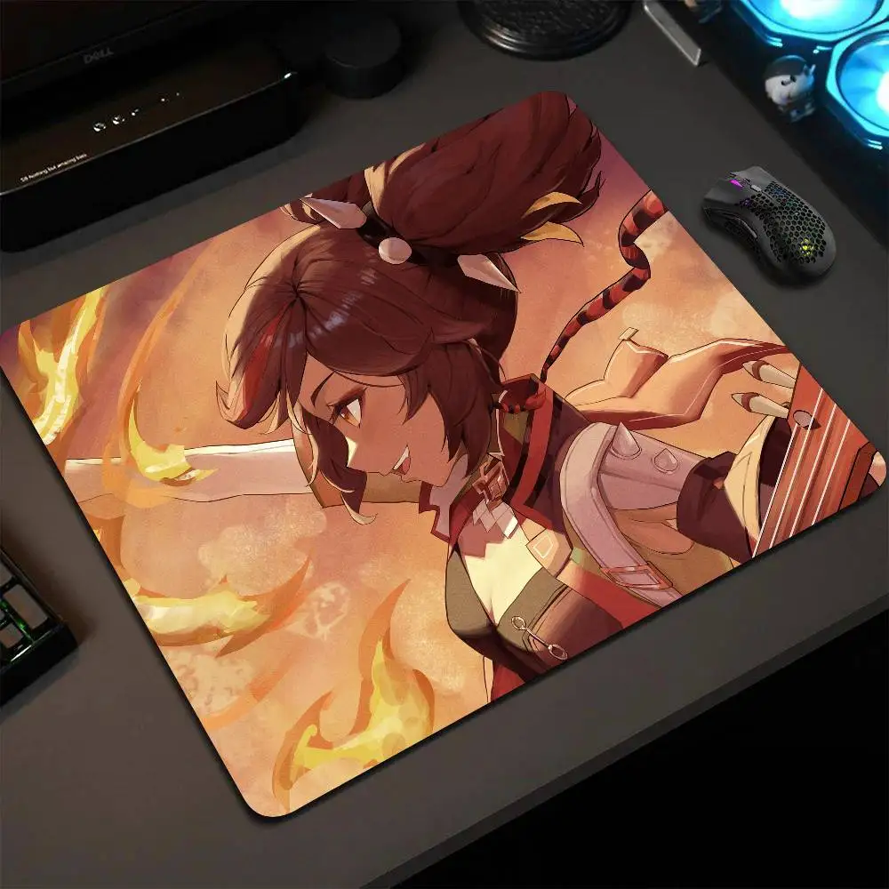 Xinyan Genshin Impact Mouse Pad 22X18 Square Computer Accessories Office Game Table Mats Rubber Anti-slip Mousepads