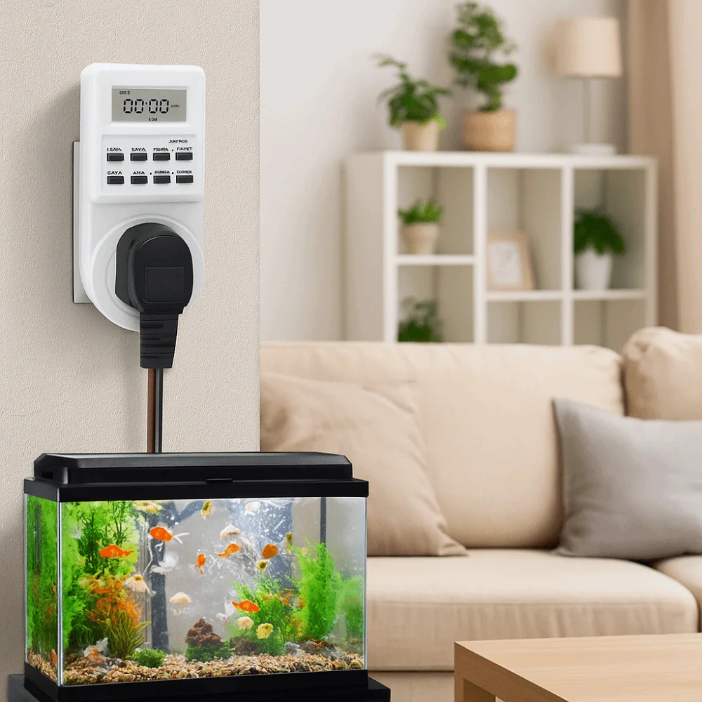 UK Plug Digital Timer Switch Multi-functional Digital Display Timer Socket Wall Plug-in Energy Saving Timer Switch Lamp Control