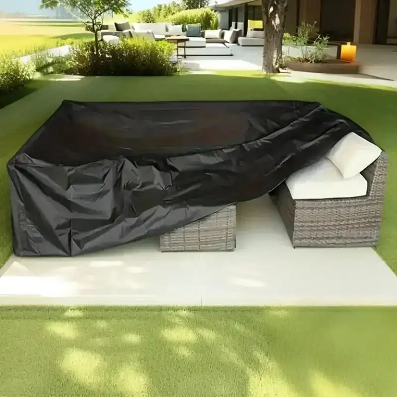 Funda Protectora para Muebles de Jardín, Impermeable, Resistente a los Rayos UV, para Mesa y Sillas de Jardín, a Prueba de Viento, para Todo Tipo de Clima