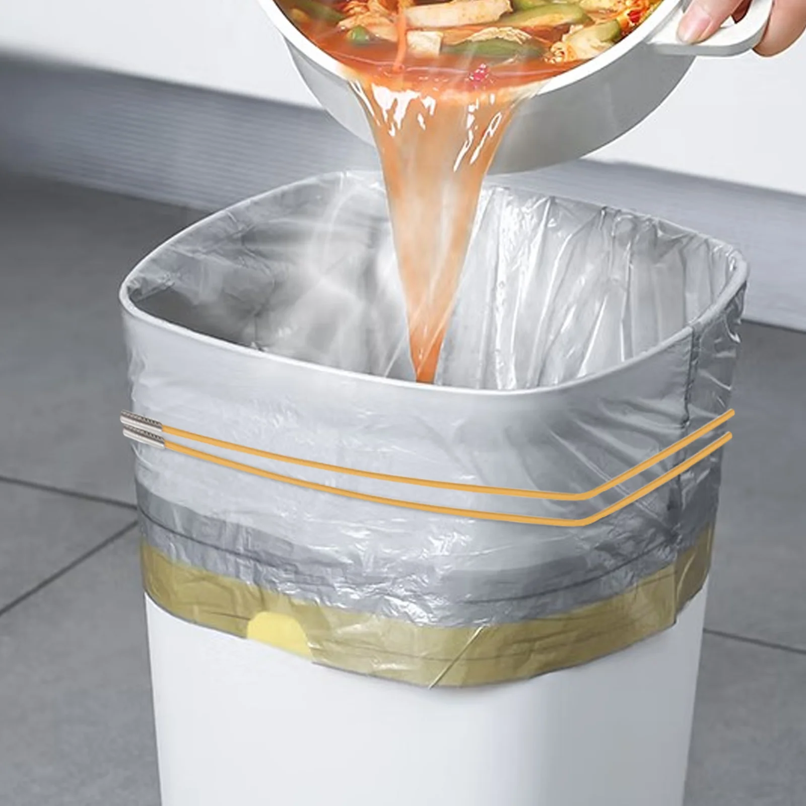 

9Pcs Garbage Can Elastic Band Stretch Trash Bag Secure Bands for Kitchen Office Bathroom Heavy Duty Reusable Liner Holder Straps