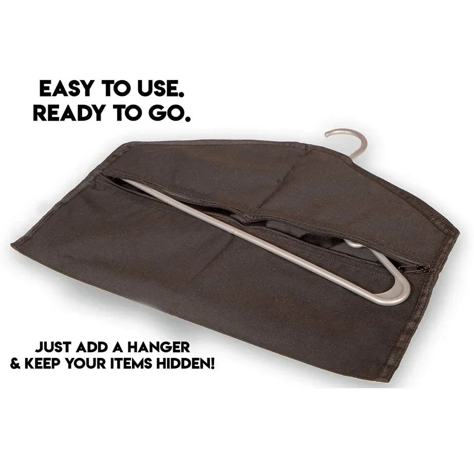 1PCS Hanger Diversion Safe Hidden Pocket Safe Fits Under Hanging Clothes with Pocket To Hide Valuables for Home or Trave 22_2