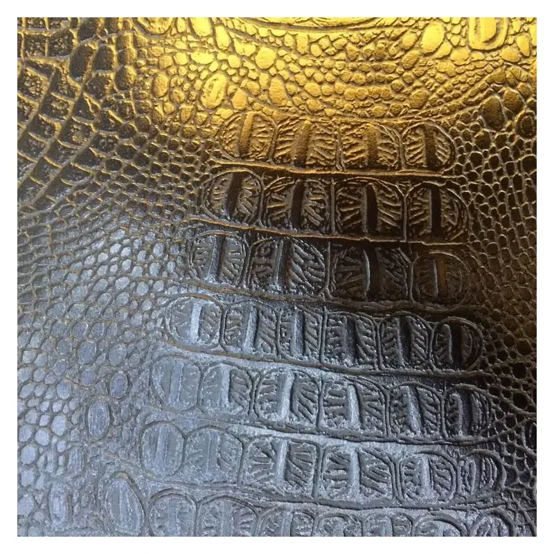 

High-quality Tear Resistant Microfiber Imation Crocodile Skin Leather Materials
