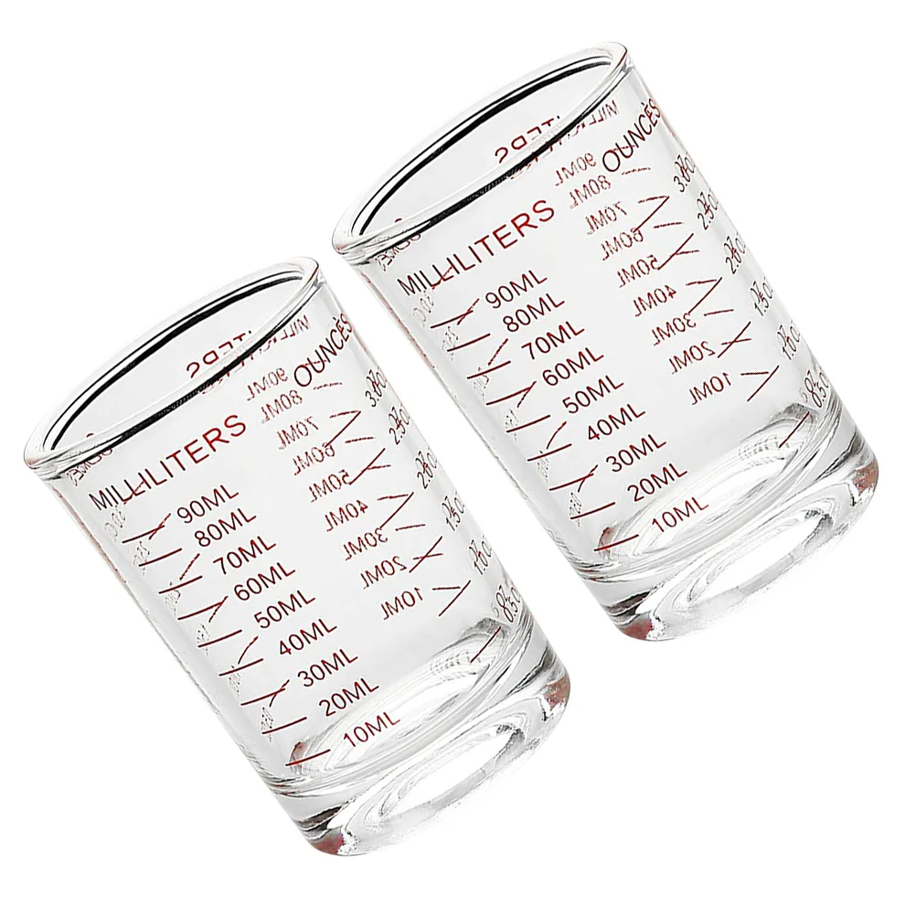 

2Pcs Glass Measuring Cups Clear Measuring Jug Professional Kitchen Baking Accessories Scales Scales Cup