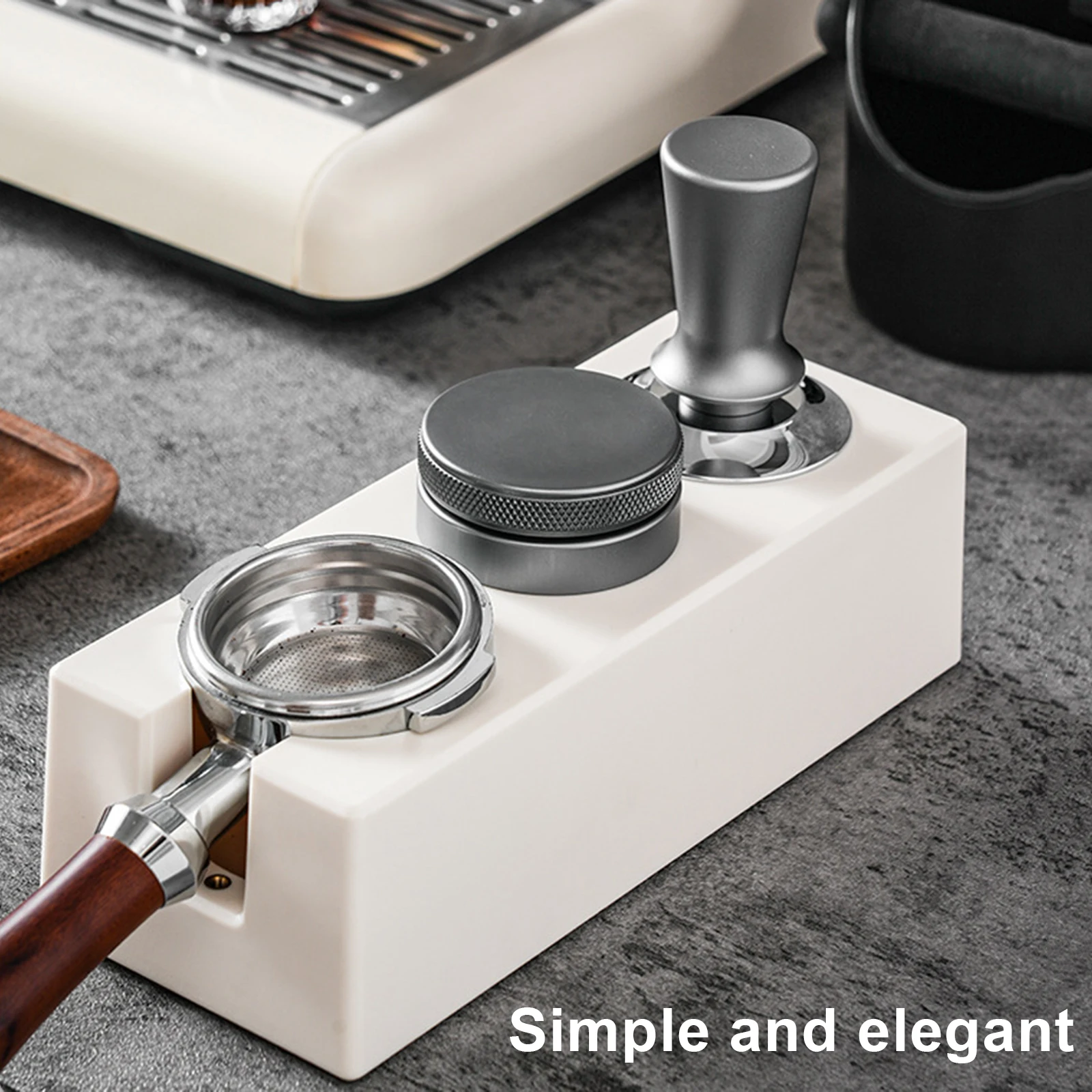 51-58MM Coffee Tamper Station Power Holder Handle Height Adjustable Mat Rack Stand Portafilter Powder Presser Base Coffee Maker