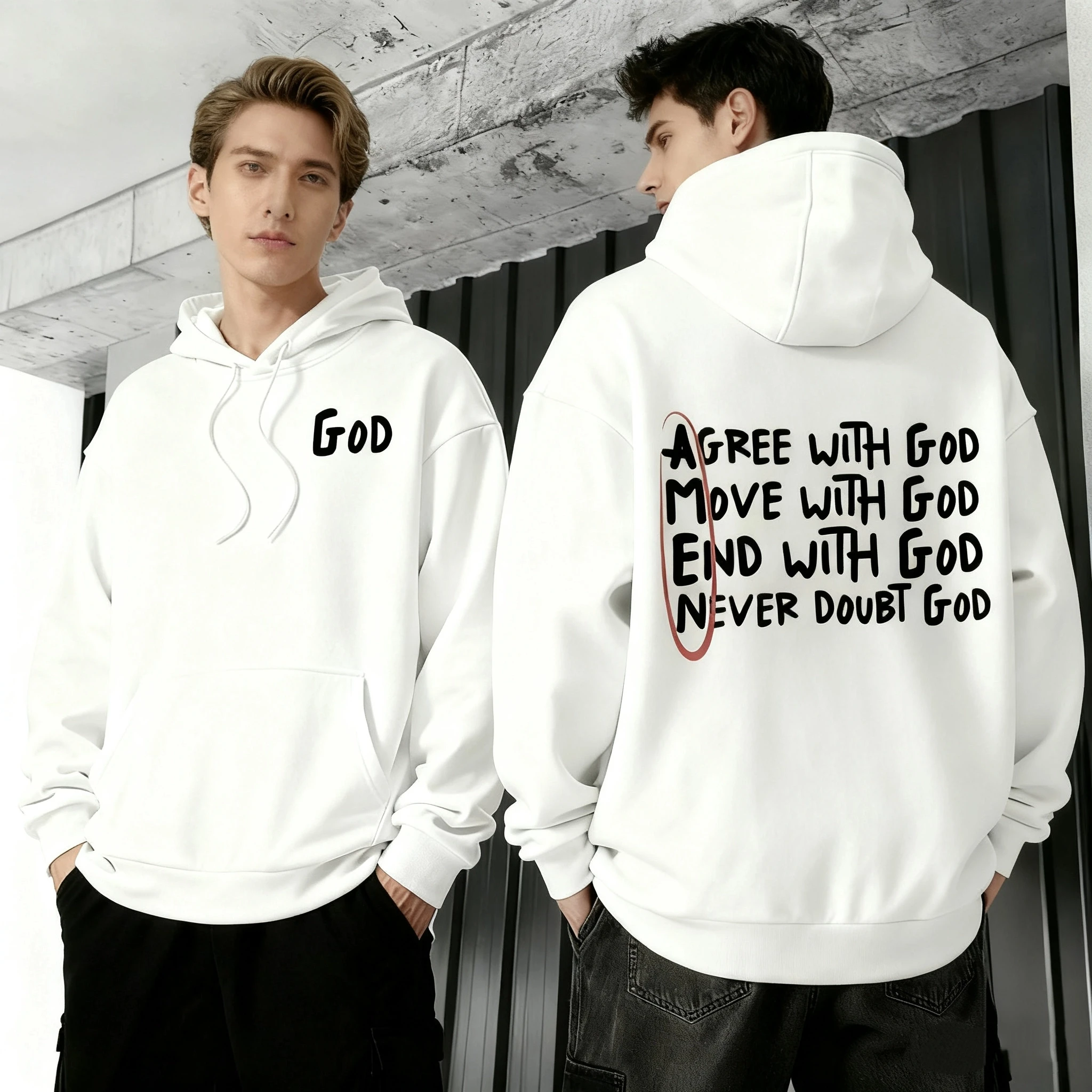 

Hot Sale Men's Christian God Printed Men's Hoodie Autumn and Winter Warm and Comfortable Hoodie Fashion Trend Clothing