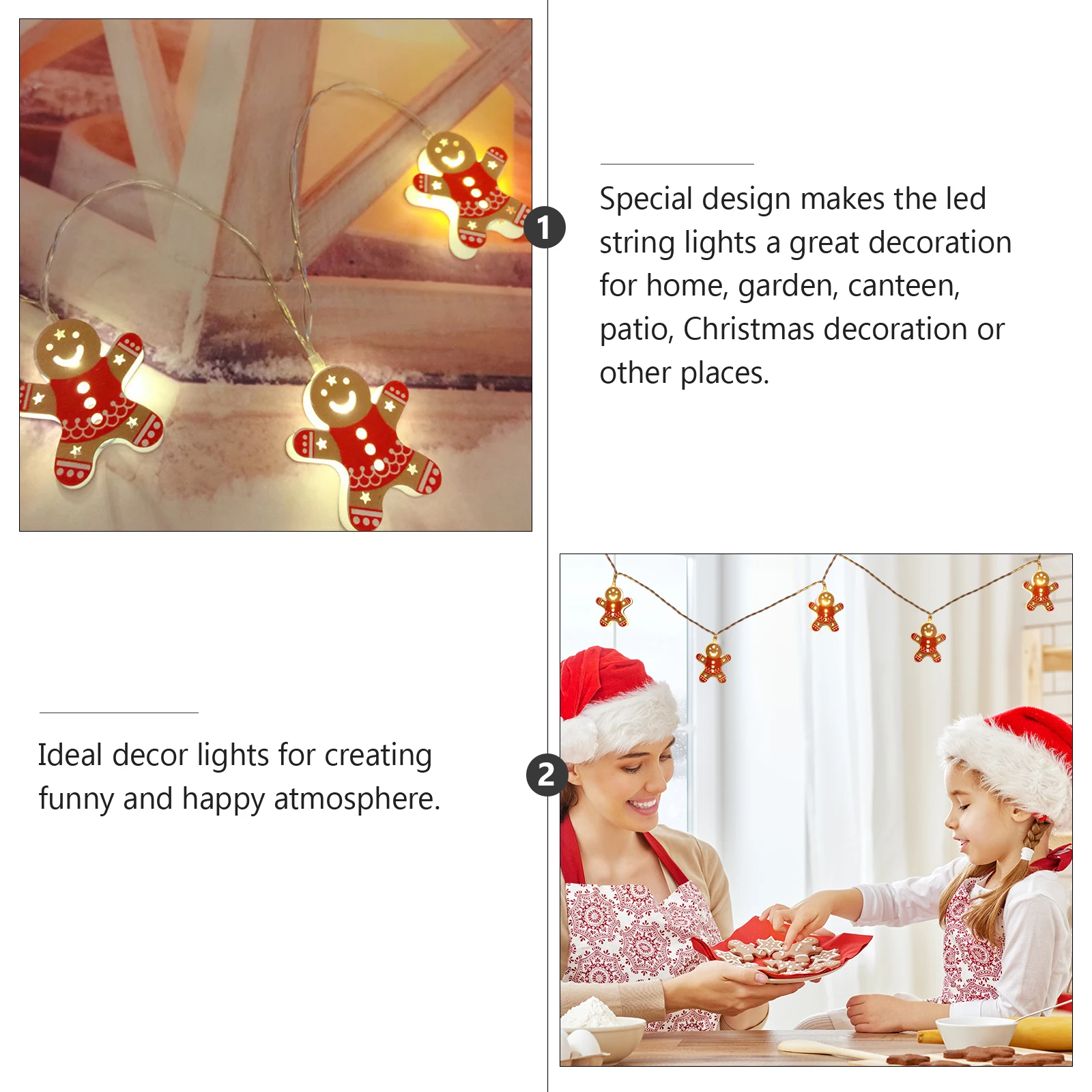 

1Set Christmas Snowman LED String Lamp 10LED Eco-Friendly Decorative Light for Indoor Outdoor Holiday Party