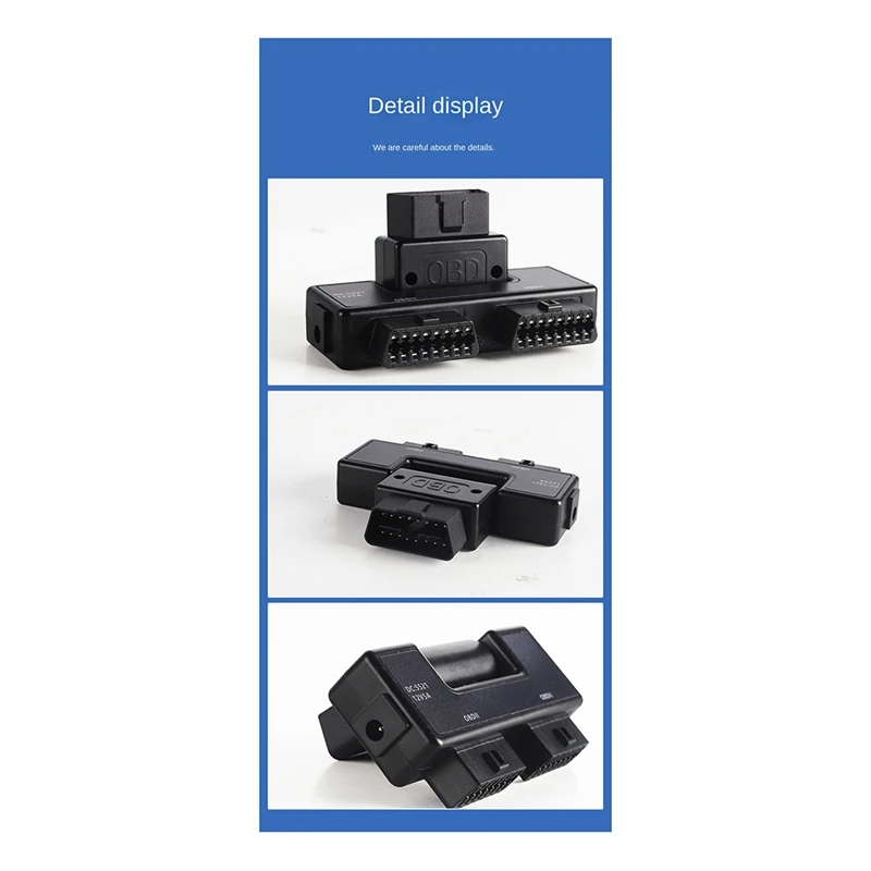 OBD2 One Divided Into Two Adaptor Cable Connector Adapter Wire 16 Pin 16 Core Cable Universal With Dc5521