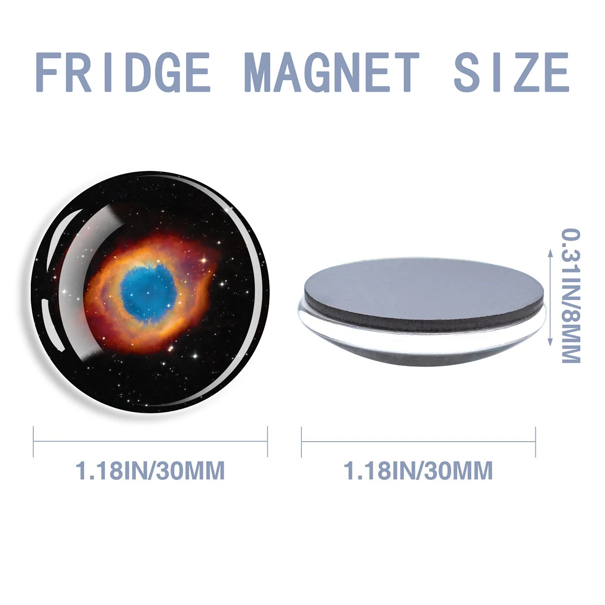 1PCS 30MM Fridge Magnets spiral galaxy nebula deep space Refrigerator Magnet whiteboard locker astronomy hobby souvenir decor