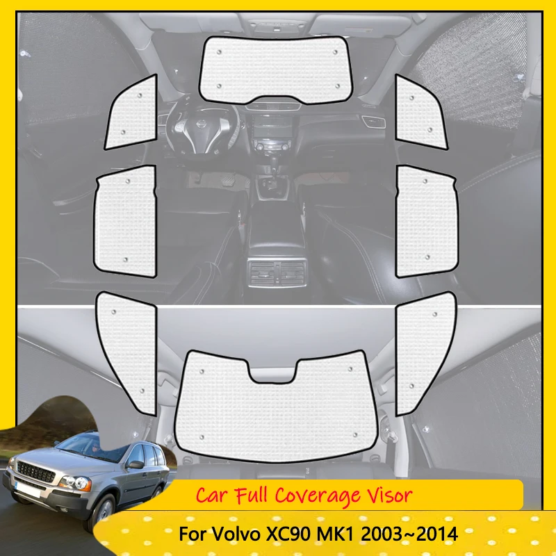 For Volvo XC90 MK1 1th 1Gen 2003~2014 2004 2005 2006 2007 Car Anti-UV Windshield Cover Reflective Visors Full Coverage Sunshades