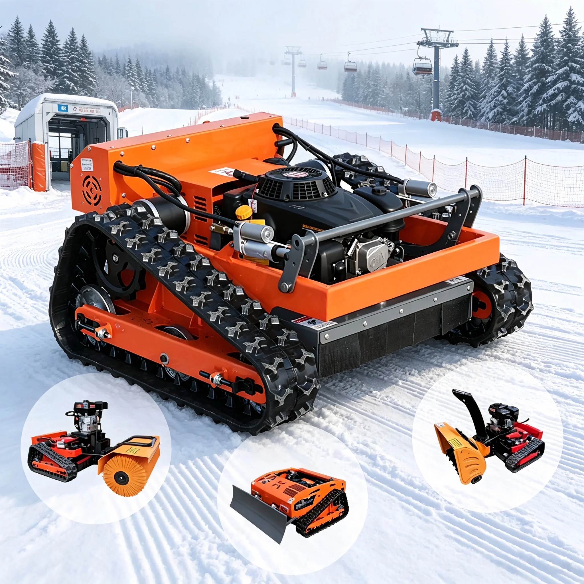 Easy Storage Integrated Instrument Panel Anti-Slip Track Mower Wear-Resistant Blade Mower Continuous Working Mower