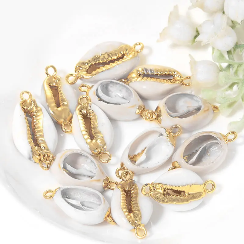 6PCS 24K Gold Color Brass Natral Shell Charms Pendants Earrings High Quality Diy Jewelry Accessories Rosediy official-website