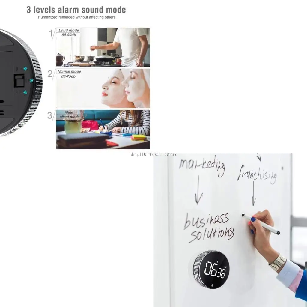  Large LED Display and Constant Bright Function Loud Alarm Magnetism Easy to Use