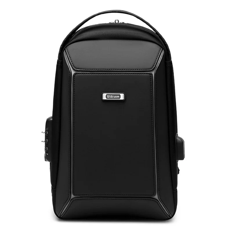 New Hard Shell Men's Chest Bag Fashion Single Shoulder Crossbody Travel Leisure Trend Niche Backpack