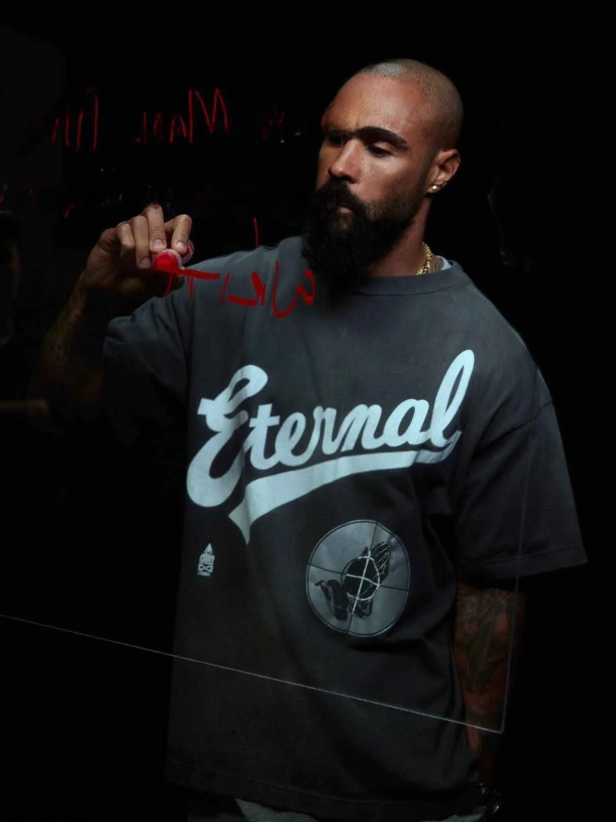 

Футболка Saint Mxxxxxx X Public Enemy винтажная, с круглым вырезом, молодежная, трендовая, из чистого хлопка, для лета