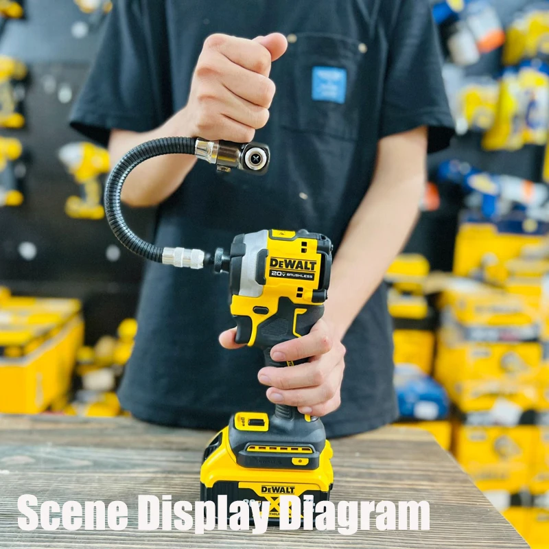 Imagem -06 - Dewalt-adaptador de Mangueira Flexível Dwarafs-z Conexão do Cotovelo Ângulo Reto Eixo Flexível Broca Universal Peças de Ferramenta 300 mm