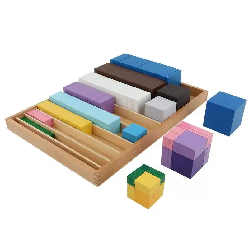 Montessori Cubing Materials Volume Measurement Group Elementary Primary Mathematical Educational Equipment Math Teaching Aids