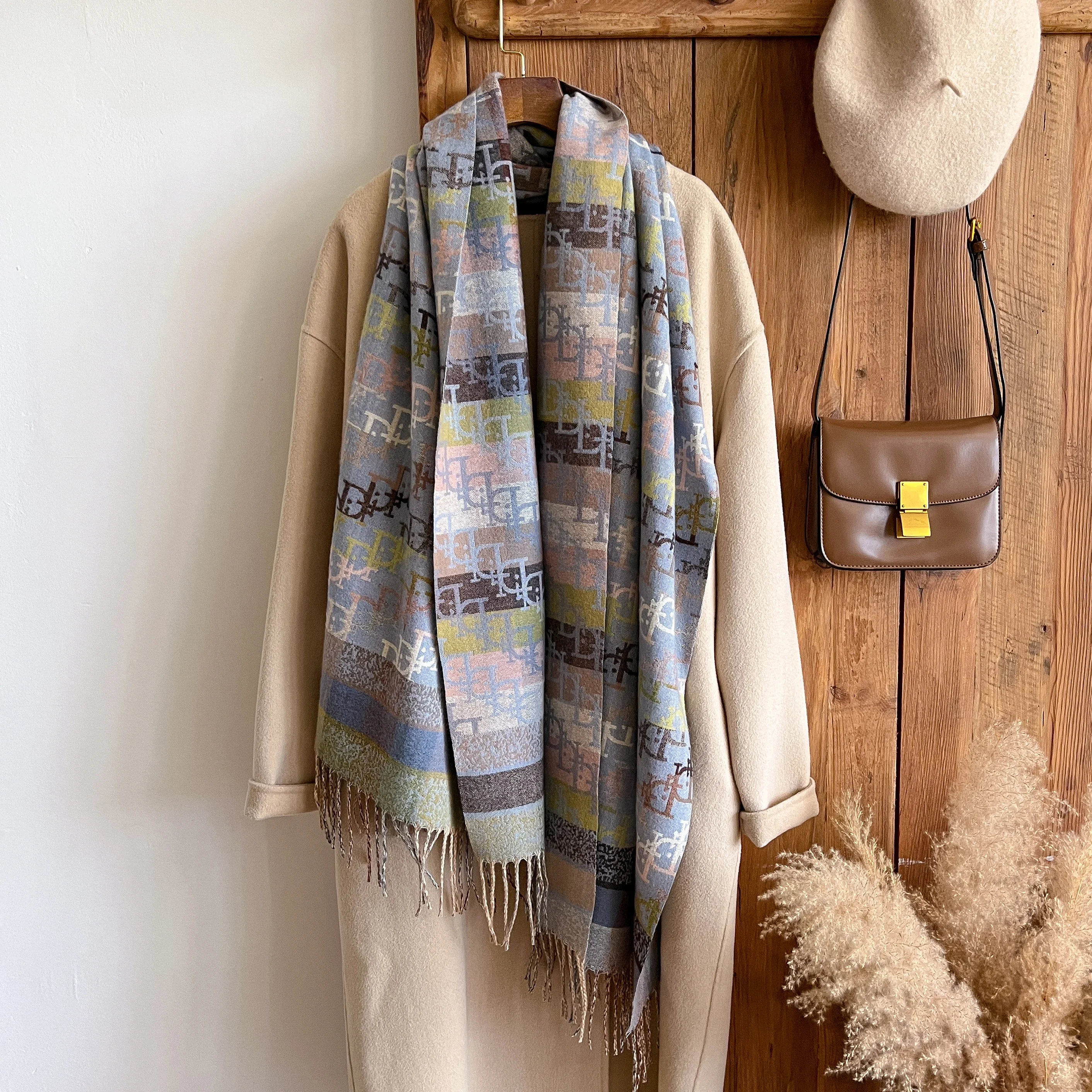 Winter Neue Marke Nationalen Stil Paisley Design Dicke Pashmina Warme Schal Lange Quaste Druck Schal Frauen Halten Warme Poncho Stolen – Detail 21